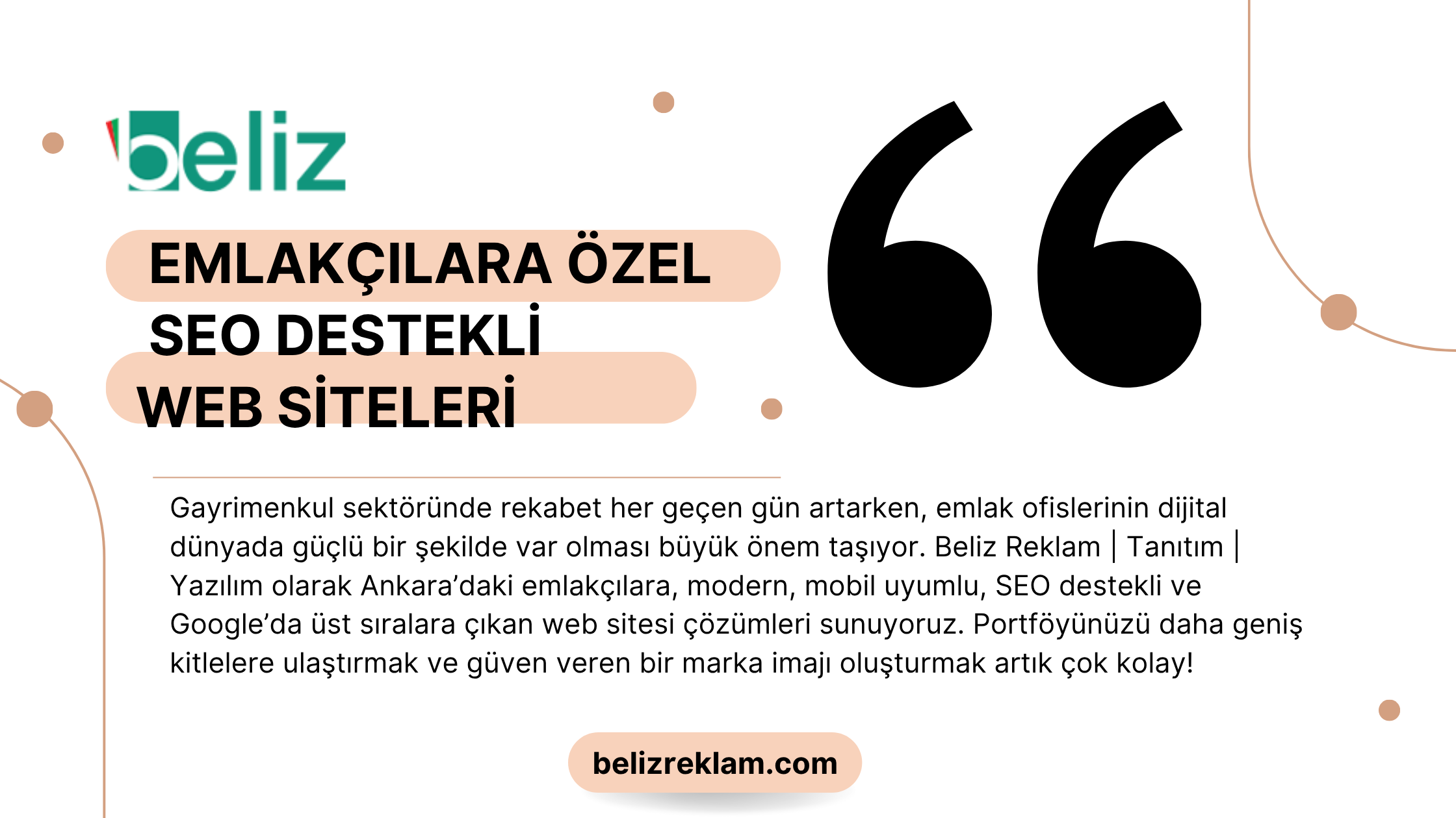 Emlakçılara Özel SEO Destekli Web Siteleri