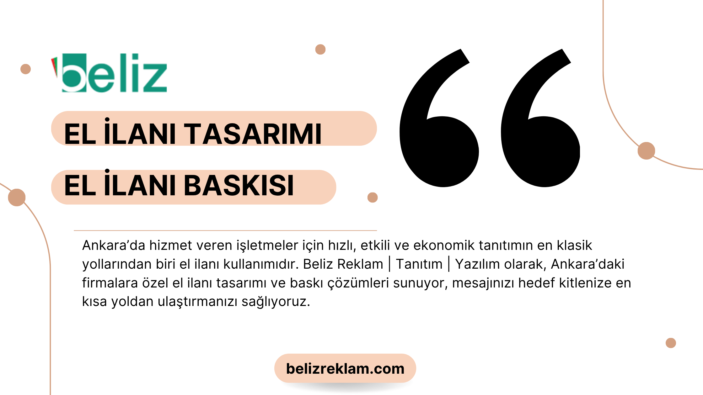 Ankara’da El İlanı Tasarımı ve Baskısı