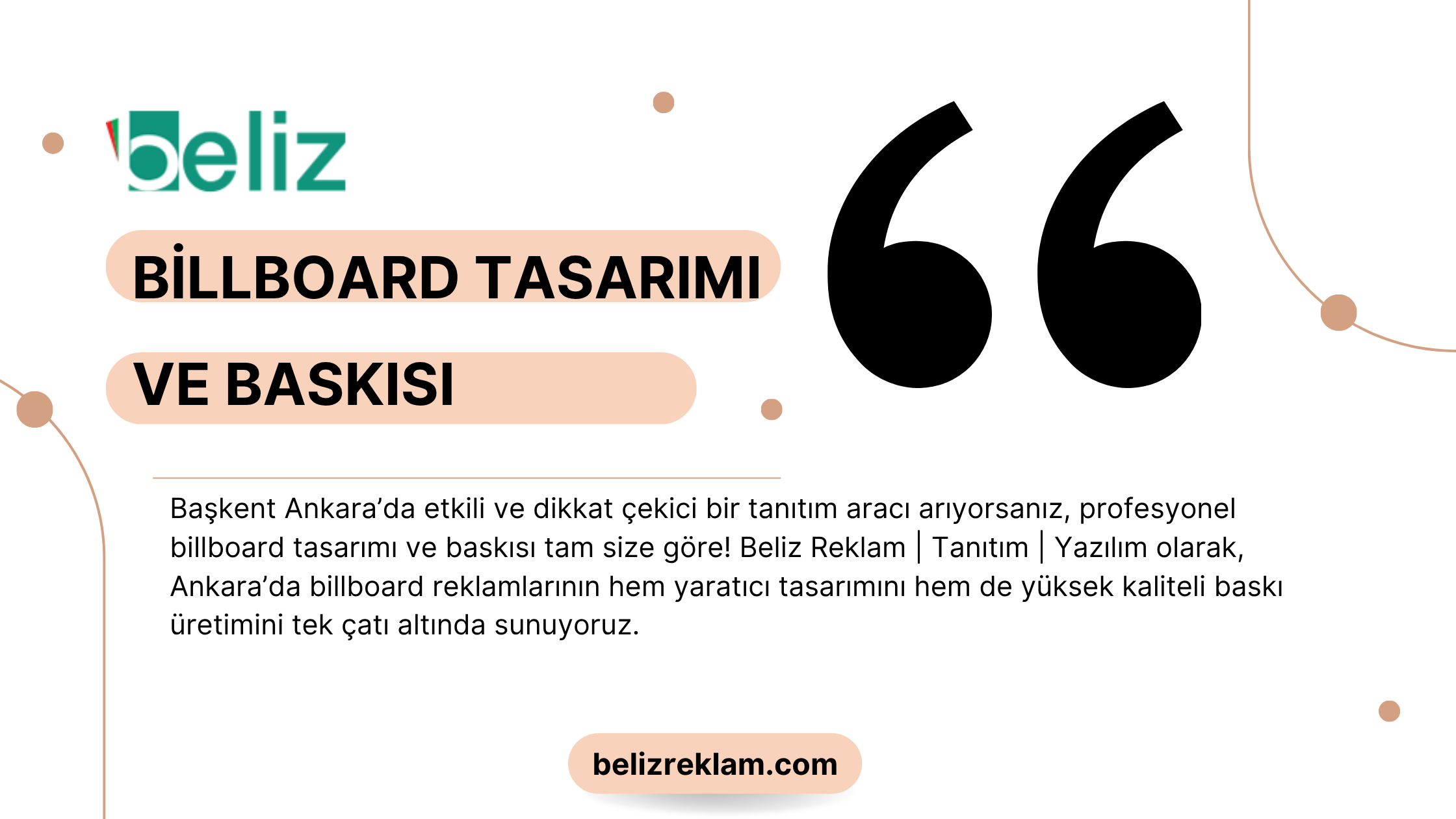 Ankara’da Billboard Tasarımı ve Baskısı