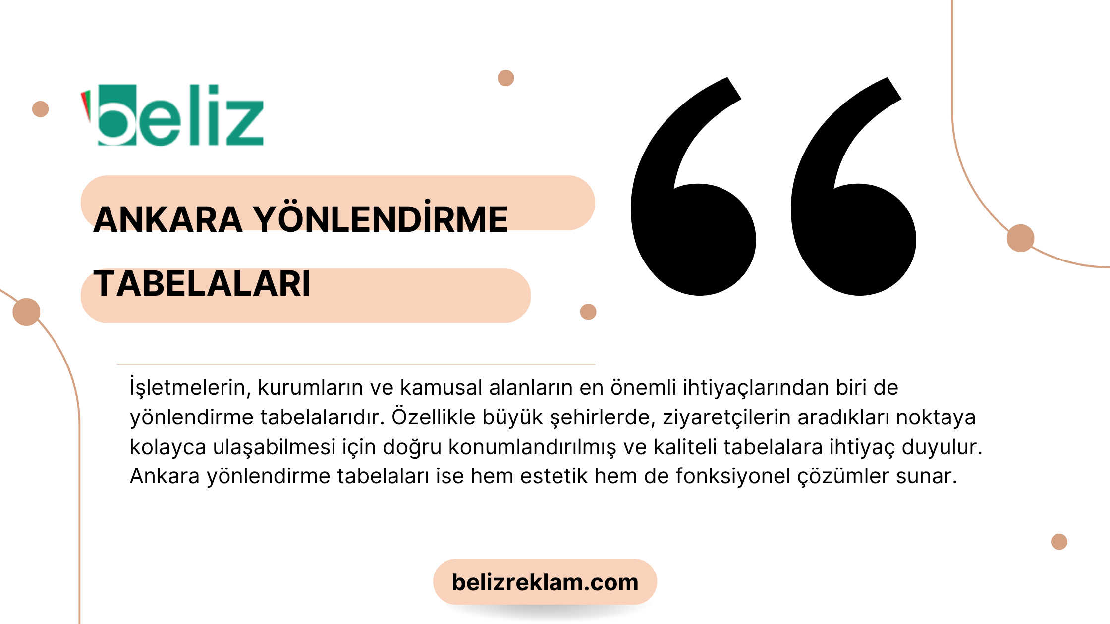 Ankara Yönlendirme Tabelaları